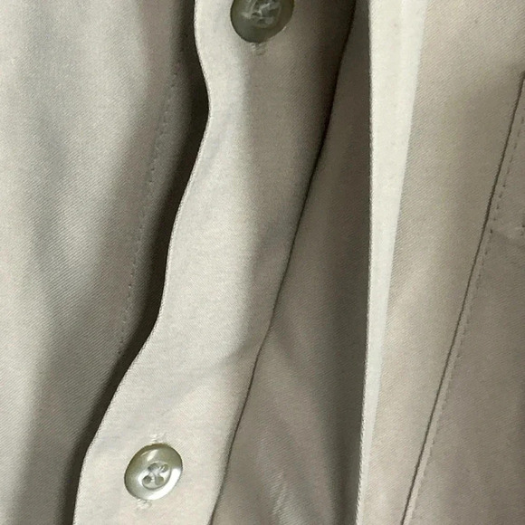 Alfani Men’s Medium Khaki Button Front Shirt Long Sleeve Minimalist Career‎ - Picture 5 of 12